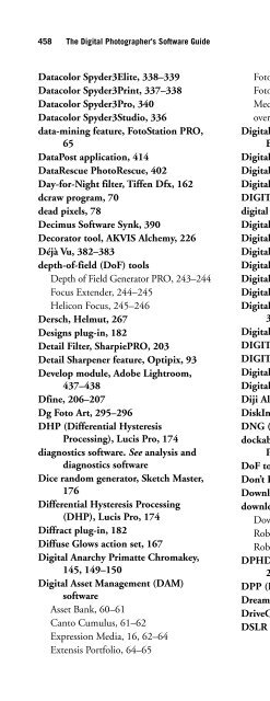 Digital Photographer's Software Guide - Bertemes - Net