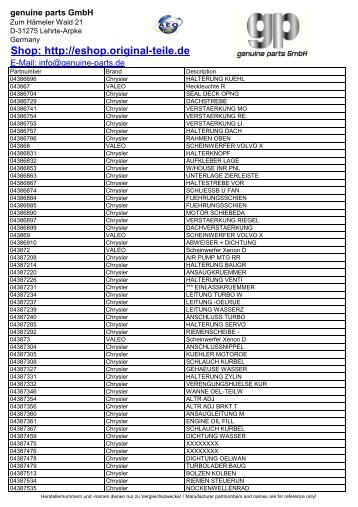 Download-PDF - genuine parts GmbH eshop