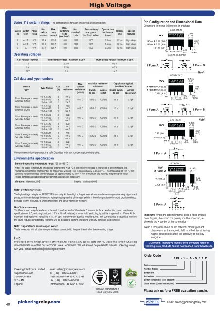 Pickering Electronics Catalog Jan17