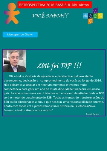 Você Sabia - Retrospectiva2016!!!