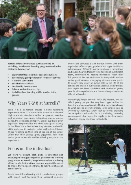 YARRELLS SENIOR PROSPECTUS 2016-2017 