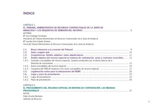 Manual Práctico sobre el RECURSO ESPECIAL EN MATERIA DE CONTRATACIÓN