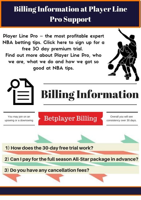 Billing Information | Player Line Pro Support
