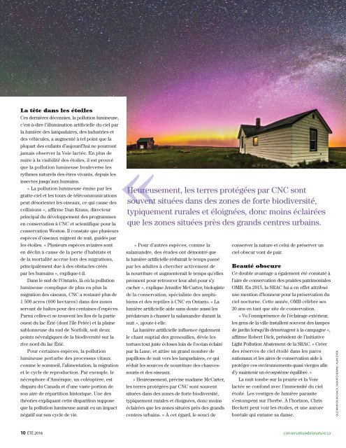 Conservation de la nature Canada Magazine été 2016