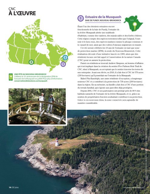 Conservation de la nature Canada Magazine été 2016