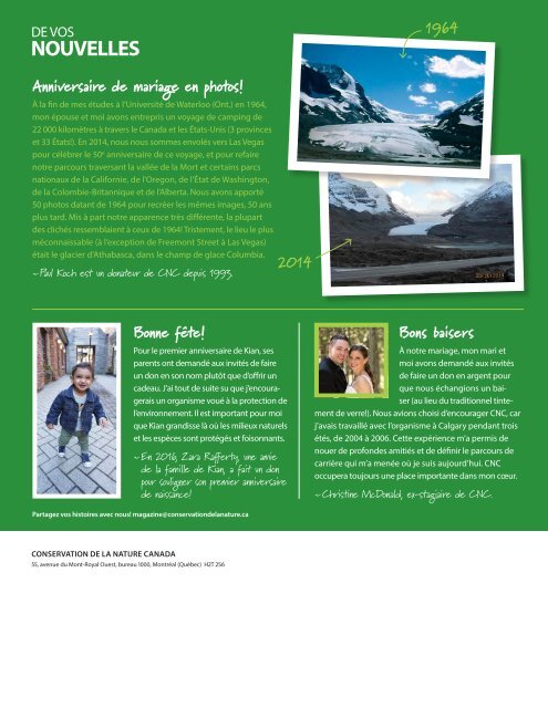 Conservation de la nature Canada Magazine été 2016