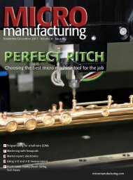Choosing the best micro machine tool for the - MICROmanufacturing
