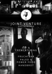 Joint Venture Gastronomie - Infobroschüre 2017