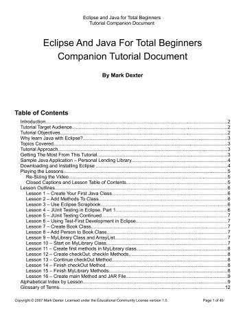 Java Beginners