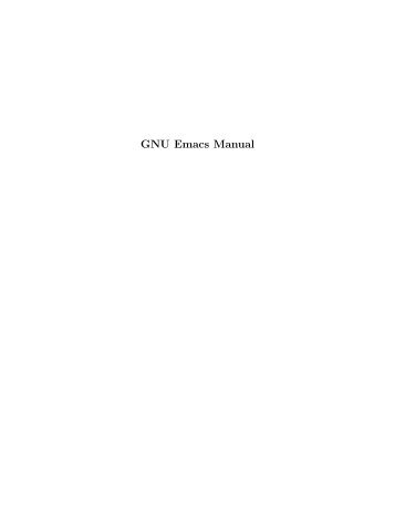 GNU Emacs Manual.pdf - Mr. Gober's Class