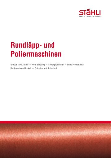 Rundläpp- und Poliermaschinen