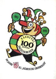 100 Jahre KG Närrische Oberberger e.V.