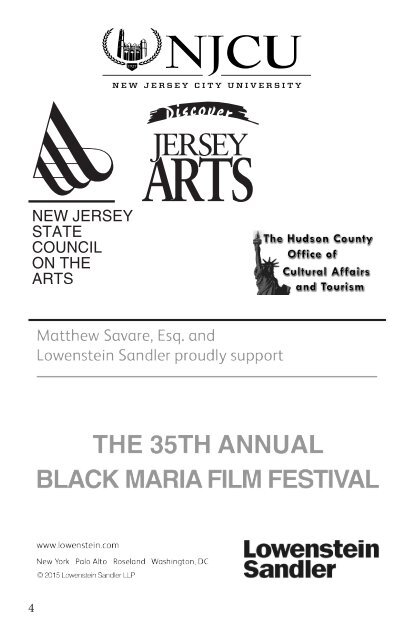 2016 Black Maria Film Festival Program