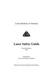Laser Safety Guide - Laser Institute of America