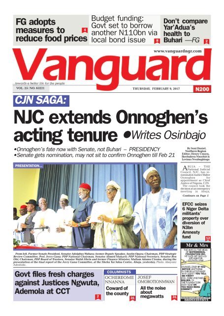 09022017 CJN SAGA:NJC extends Onnoghen's acting tenureWrites Osinbajo