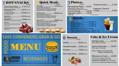 Student Menu 2 pages