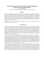 Laser material processing in microelectronics ... - Coherent