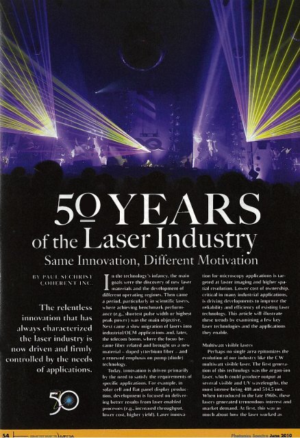 50 Years Of Lasers