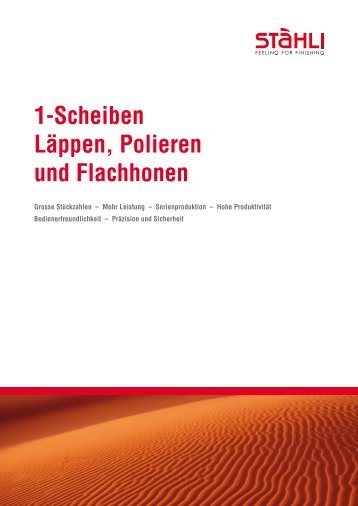 1-Scheiben Läppen, Polieren und Flachhonen