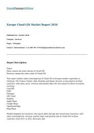 Europe Cloud GIS Market Report 2016