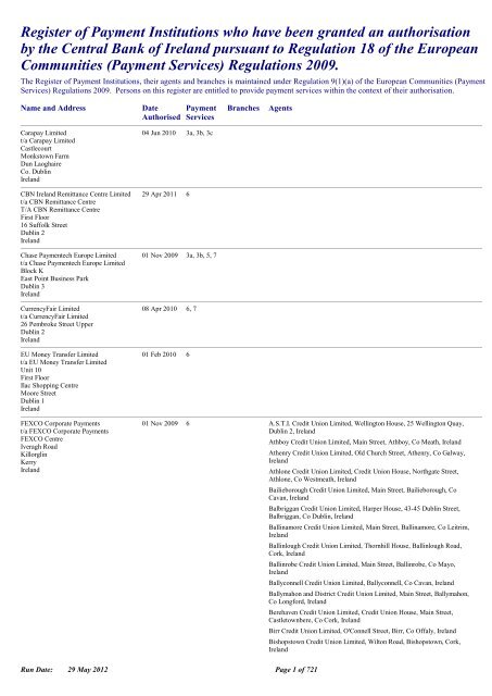 (Payment Services) Regulations 2009. - Better Regulation