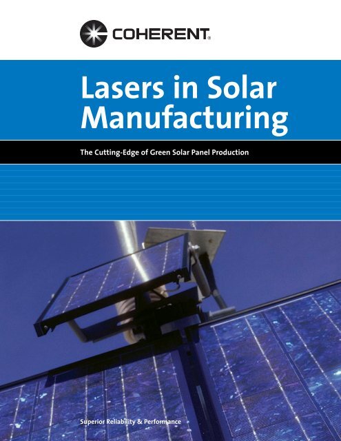 Lasers in Solar Manufacturing - Coherent