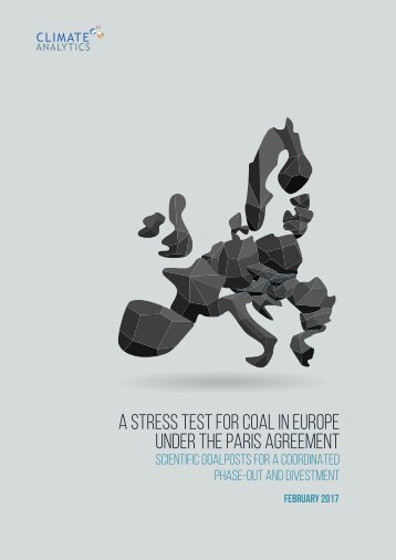 A STRESS TEST FOR COAL IN EUROPE UNDER THE PARIS AGREEMENT