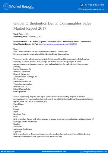 Orthodontics-Dental-Consumables-Sales-Market-Report-2017