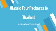 Classic Tour Packages to Thailand