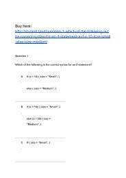 Question 1 Which of the following is the correct syntax for an if statement? A. if (x < 10) { size = 