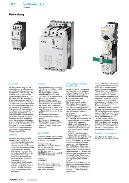 EATON_Sortimentskatalog_Antriebstechnik-effizient-gestalten-Motoren-starten-und-steuern_2016_DE