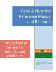 Grub4Life Food and Nutrition Reference Manual