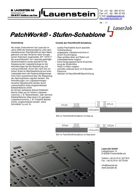 PatchWork® - Stufen-Schablone Schablone