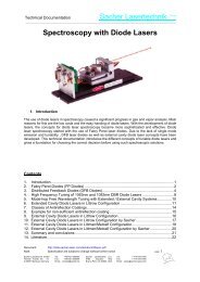 Sacher Lasertechnik Group Spectroscopy with Diode Lasers