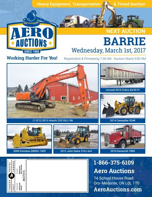 Aero Auctions-March 1, 2017-Barrie, ON