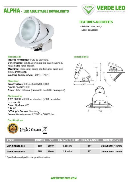 alphaadjustable-downlight_datasheet