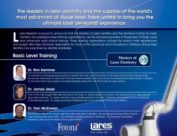 The leaders in laser dentistry and the supplier - Fotona