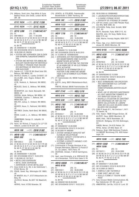 Bulletin 2011/27 - European Patent Office