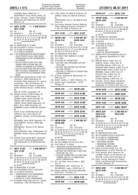 Bulletin 2011/27 - European Patent Office