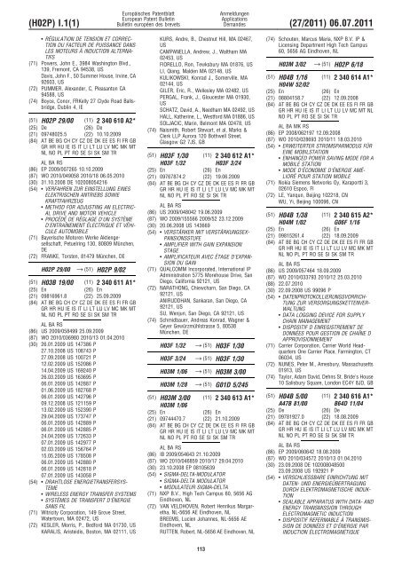 Bulletin 2011/27 - European Patent Office