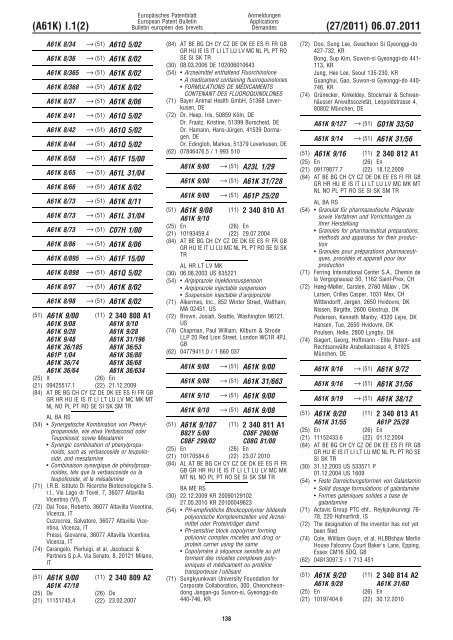 Bulletin 2011/27 - European Patent Office