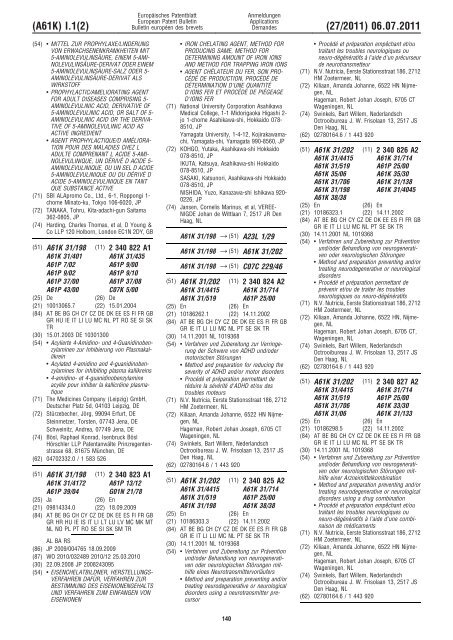 Bulletin 2011/27 - European Patent Office