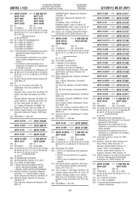 Bulletin 2011/27 - European Patent Office