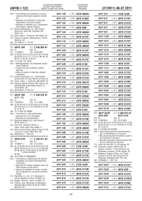 Bulletin 2011/27 - European Patent Office