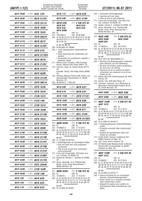 Bulletin 2011/27 - European Patent Office