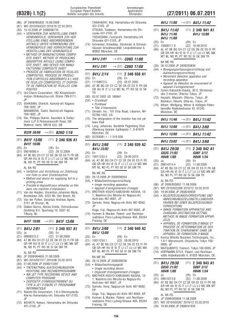 Bulletin 2011/27 - European Patent Office