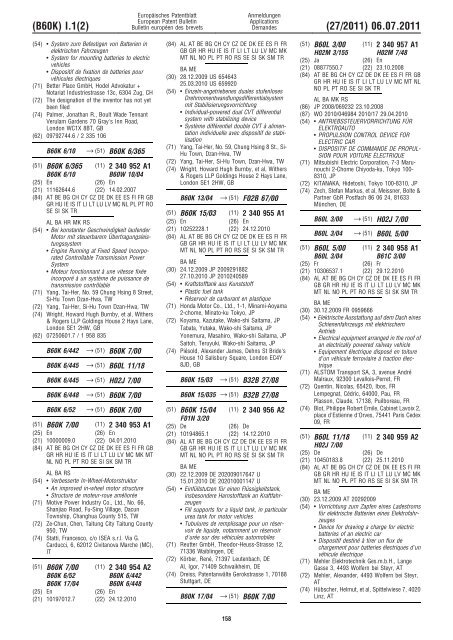 Bulletin 2011/27 - European Patent Office