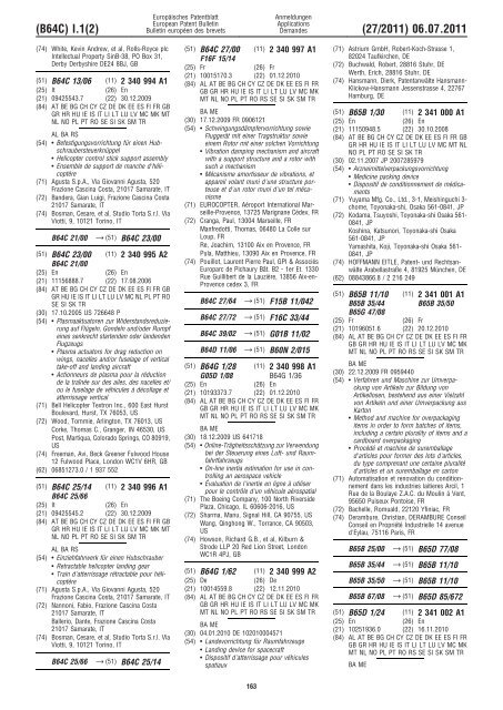 Bulletin 2011/27 - European Patent Office