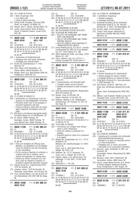 Bulletin 2011/27 - European Patent Office