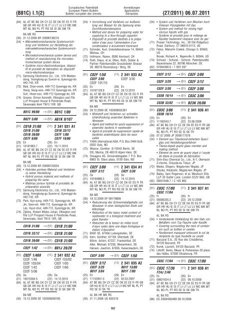 Bulletin 2011/27 - European Patent Office